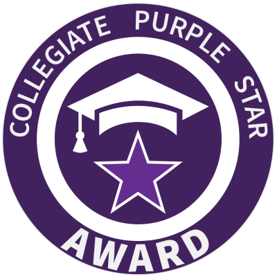Ͽ¼ honored with collegiate purple star